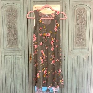 Old navy olive green floral dress